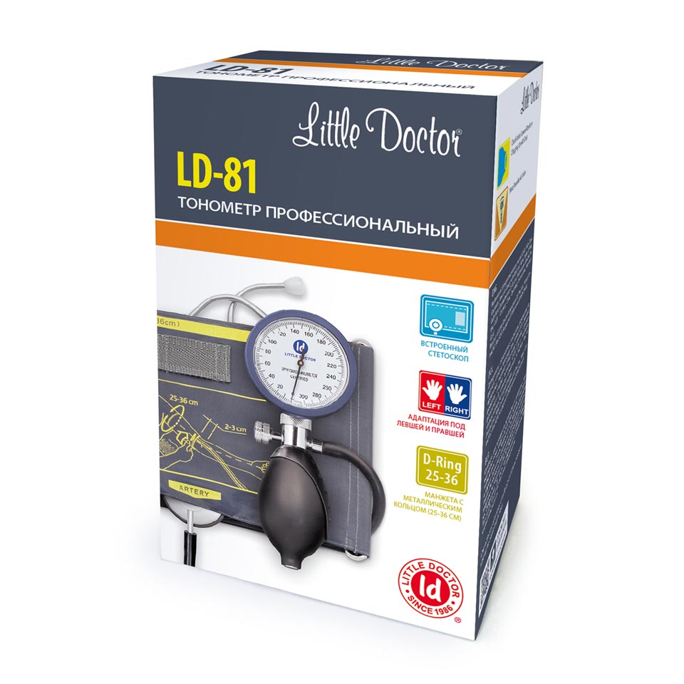 Механический тонометр со встроенным фонендоскопом Little Doctor LD-81 фото2